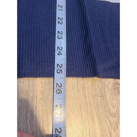 Salon studio medium womens blue and gray knit sweater with 3/4 sleeves - Picture 7 of 8